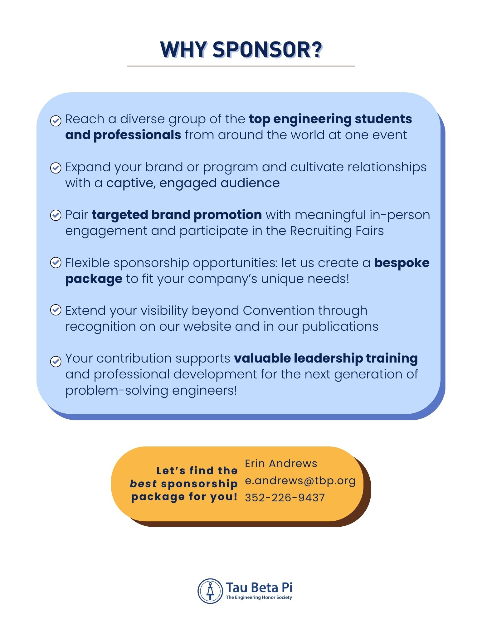 Graphic showing benefits of sponsorships