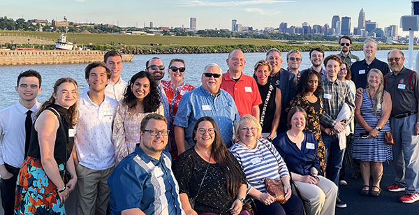 Tau Beta Pi chapter posing around the Bent.