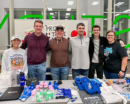 Collegiate chapter posing outisde during an outing.